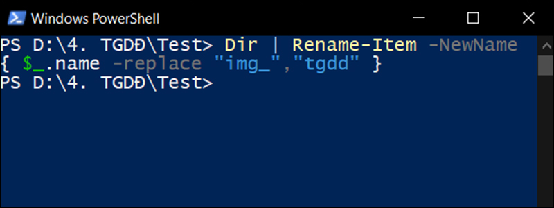 Thay thế hàng loạt tên file trong PowerShell